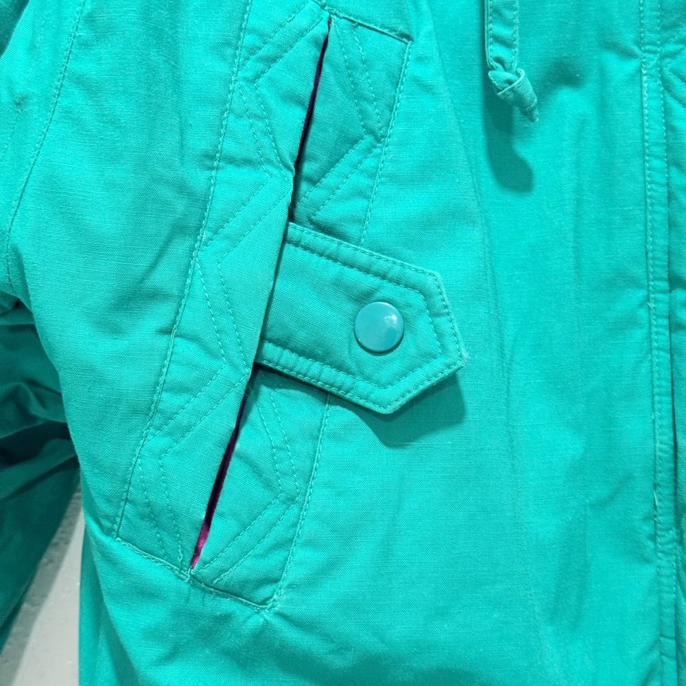 Vintage oversized Teal and Pink Puffer Jacket Small - Picture 7 of 15
